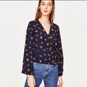 Zara wrap blouse